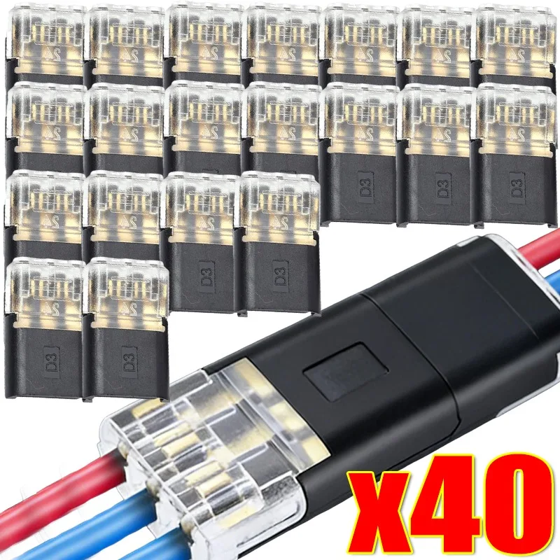 Universal Automotive Reliable Electric Wire Connector No Strip Line Cable Interconnection Detachable Terminal Plug 40pcs/sets
Universal Automotive Reliable Electric Wire Connector No Strip Line Cable Interconnection Detachable Terminal Plug 40pcs/sets
