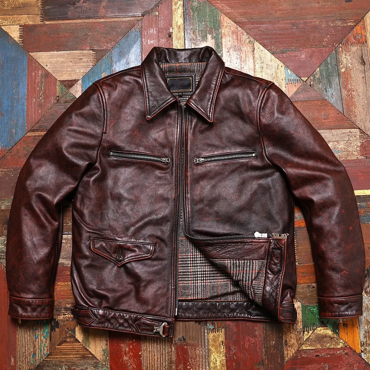Red Brown Winter Leather Jacket Men Vintage Style Plus Size 5XL Genuine Natural Cowhide Turn-Down Collar Retro Flight Coat
Red Brown Winter Leather Jacket Men Vintage Style Plus Size 5XL Genuine Natural Cowhide Turn-Down Collar Retro Flight Coat