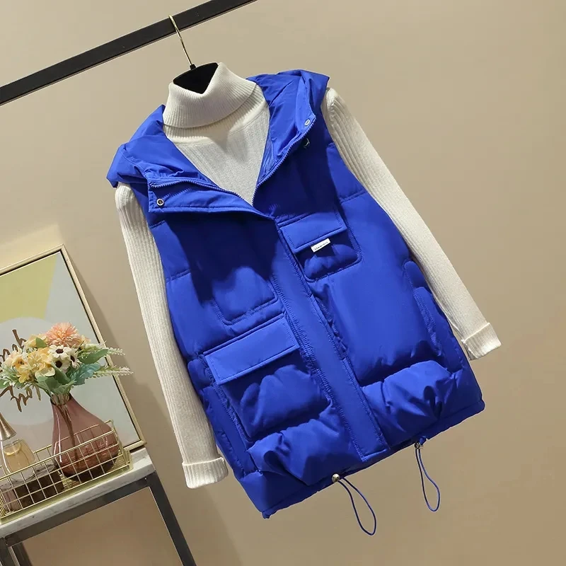 Fashion Blue Korea Women's Vest New 2024 Autumn Winter Woman Vest Thick Hooded Student Cotton Coats Size 3XL Lady Clothing Warm
Fashion Blue Korea Women's Vest New 2024 Autumn Winter Woman Vest Thick Hooded Student Cotton Coats Size 3XL Lady Clothing Warm