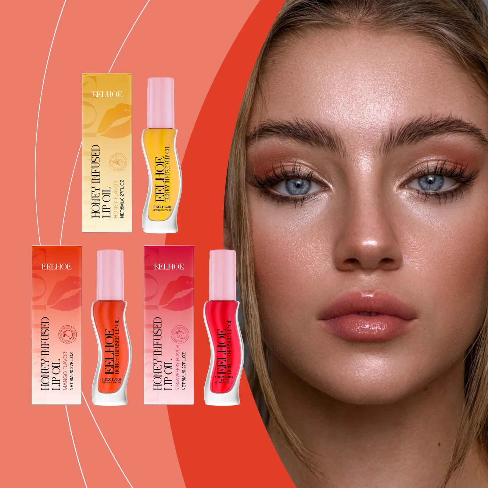 EELHOE Увлажняющее масло для губ с медовым наполнением, длительный, глубокое увлажнение, питательный уход за губами, отшелушивающий крем для губ с высоким блеском, 8 мл
EELHOE Увлажняющее масло для губ с медовым наполнением, длительный, глубокое увлажнение, питательный уход за губами, отшелушивающий крем для губ с высоким блеском, 8 мл