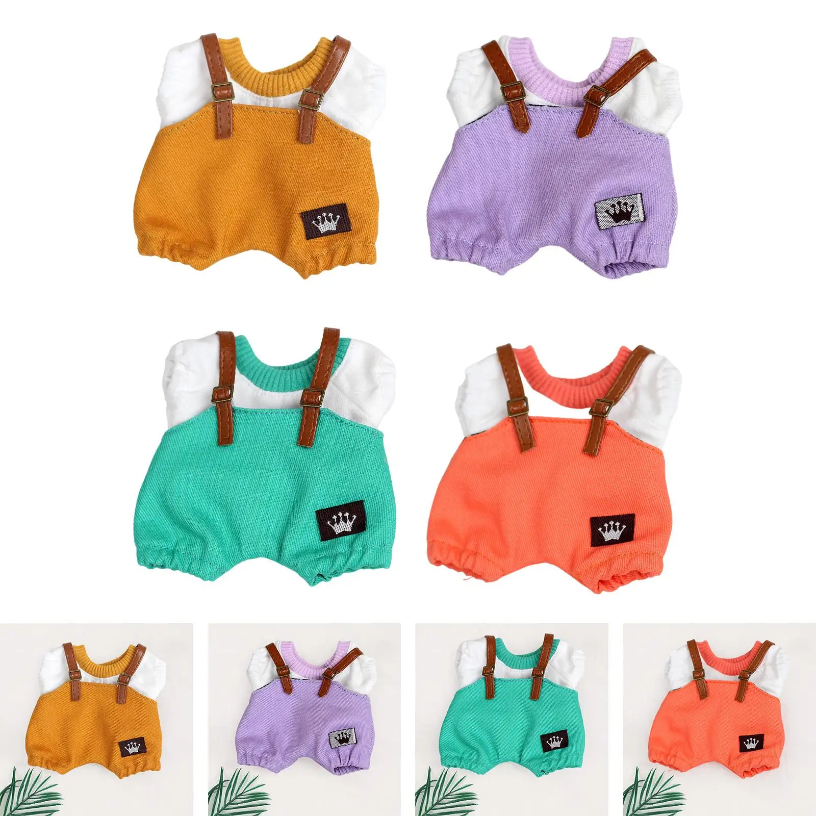 17cm Plush Doll Clothes Doll Outifit,Soft,Plush Doll Accessories,Dress up,DIY Stylish Cartoon Plush Doll Overalls Shirt Set
17cm Plush Doll Clothes Doll Outifit,Soft,Plush Doll Accessories,Dress up,DIY Stylish Cartoon Plush Doll Overalls Shirt Set