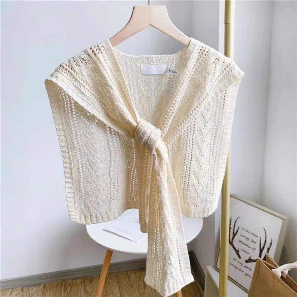 Korean Style Knitted Shawl Knitted Texture Solid Color Air Conditioning Shawl Versatile Design Fake Collar Neck Cape
Korean Style Knitted Shawl Knitted Texture Solid Color Air Conditioning Shawl Versatile Design Fake Collar Neck Cape