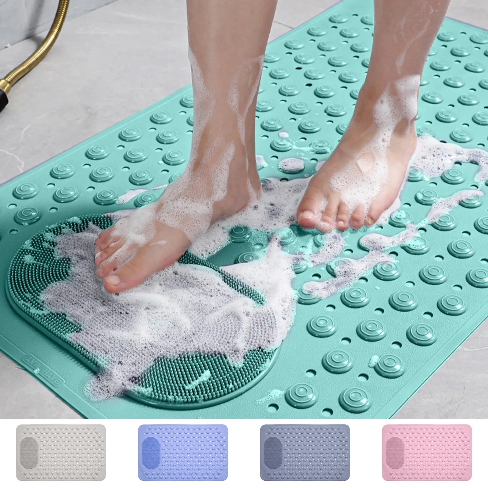 Super Absorbent Shower Bath Mat Bathroom Rug Anti-Slip Antibacterial Suction Cup Massage Foot Pad Bathroom Accessories Set
Super Absorbent Shower Bath Mat Bathroom Rug Anti-Slip Antibacterial Suction Cup Massage Foot Pad Bathroom Accessories Set