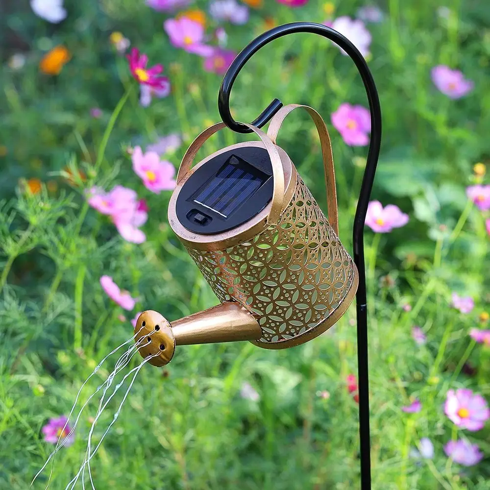 Waterproof Solar Garden Light Solar Power Wrought Iron Vintage Wrought Iron Lamp Artistic Look Watering Can Design Outdoor Light
Waterproof Solar Garden Light Solar Power Wrought Iron Vintage Wrought Iron Lamp Artistic Look Watering Can Design Outdoor Light