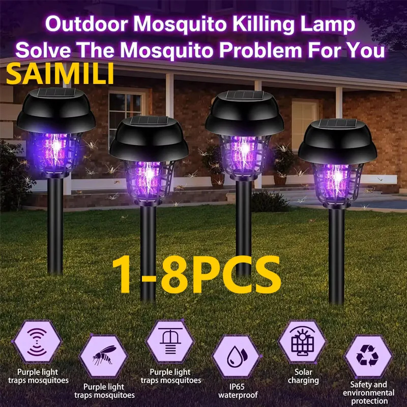 1-8PCS Solar Mosquito Killer Lamps Bug Zapper Outdoor Lights Mosquito Killer Repellent Insect Trap Radiation-Free Silent Trap
1-8PCS Solar Mosquito Killer Lamps Bug Zapper Outdoor Lights Mosquito Killer Repellent Insect Trap Radiation-Free Silent Trap