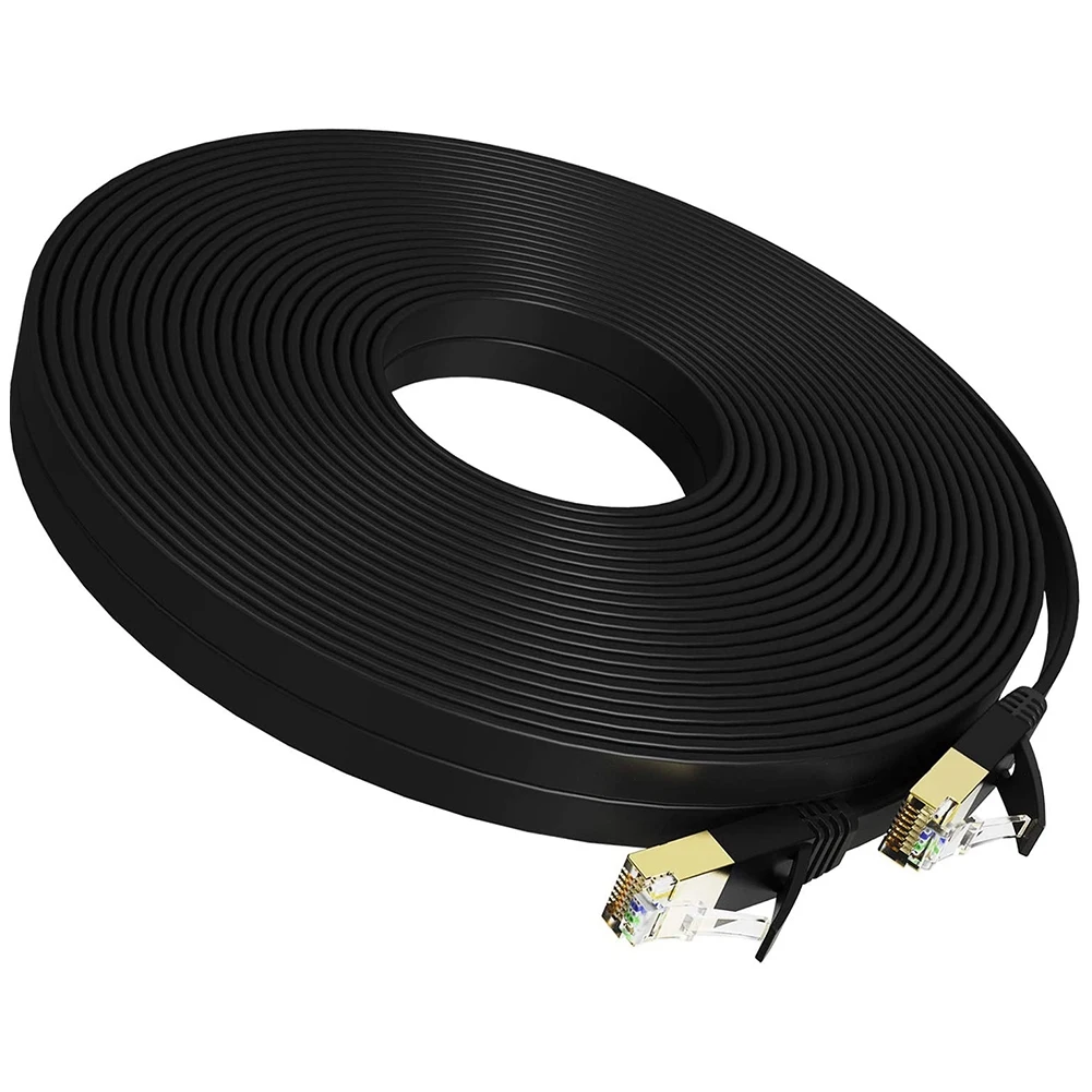 Ethernet-Кабель Cat 7 высокоскоростной плоский компьютерный кабель Интернет Cat7 Rj45 LAN-Кабель для маршрутизатора, модема, Xbox (15 м/50 футов)
Ethernet-Кабель Cat 7 высокоскоростной плоский компьютерный кабель Интернет Cat7 Rj45 LAN-Кабель для маршрутизатора, модема, Xbox (15 м/50 футов)