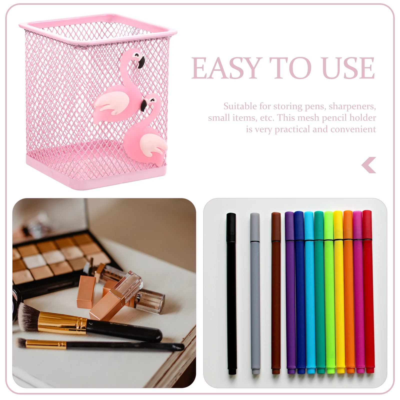 2Pcs Mesh Pen Holder for Desk Cute Cartoon Design Pencil Pot Organizer Storage Cup for Office School Home Use Desk Pen Holder
2Pcs Mesh Pen Holder for Desk Cute Cartoon Design Pencil Pot Organizer Storage Cup for Office School Home Use Desk Pen Holder