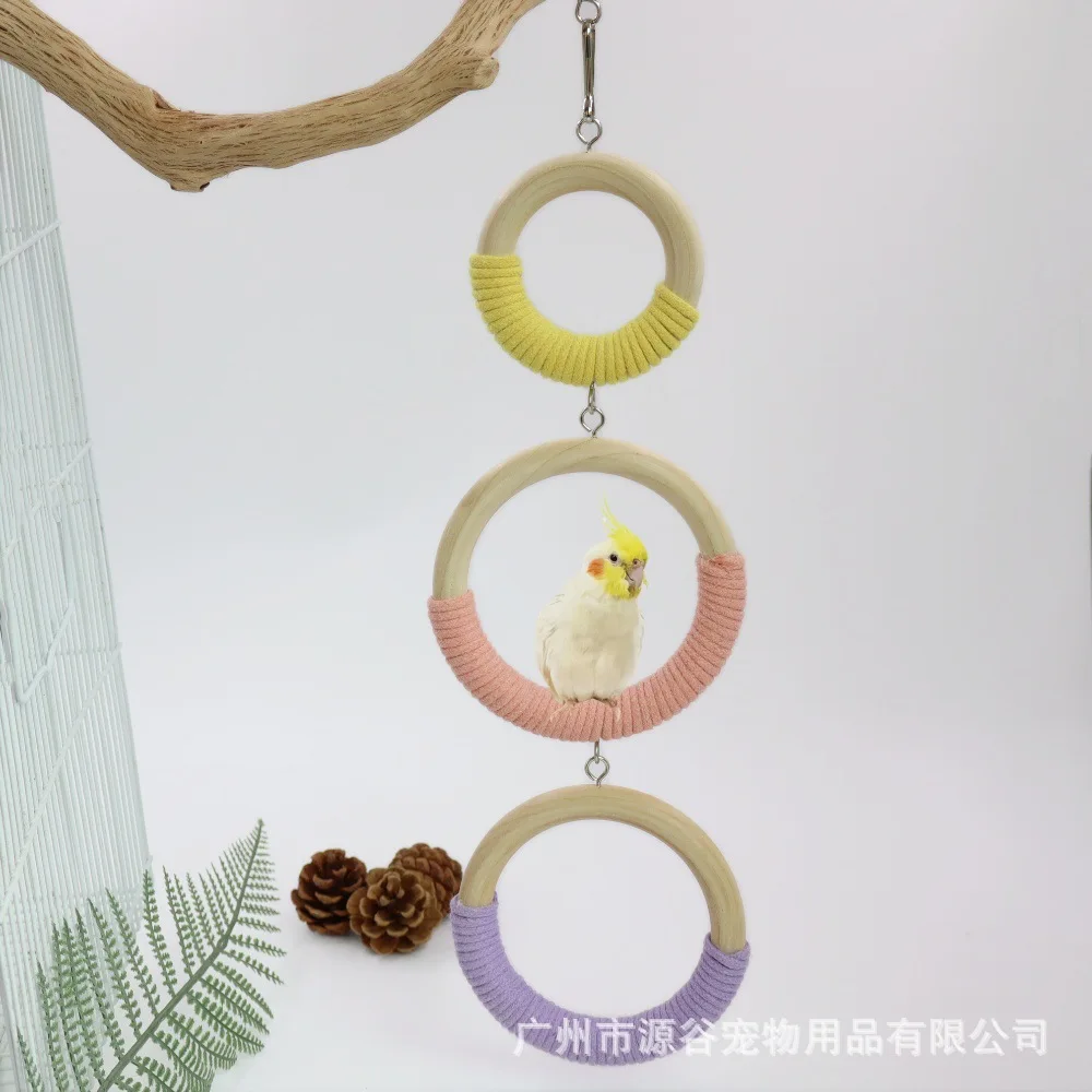 Parrot Hanging Ring Toy Climbing Gnawing To Relieve Boredom Swing Hanging Ring Climbing Pets Toys Bird Cage Decoration Supplies
Parrot Hanging Ring Toy Climbing Gnawing To Relieve Boredom Swing Hanging Ring Climbing Pets Toys Bird Cage Decoration Supplies