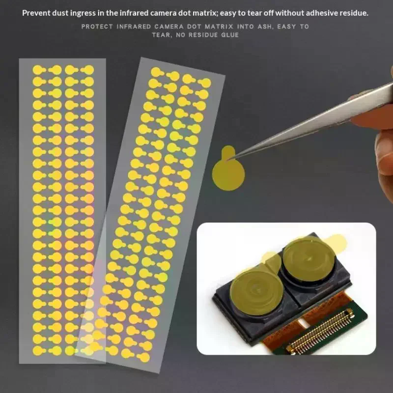 28/40/80/100pcs Protective Camera Sticker Dust Stickers High Temperature Tape For Phone Infrared Dot Matrix Protect Tool 7/12mm