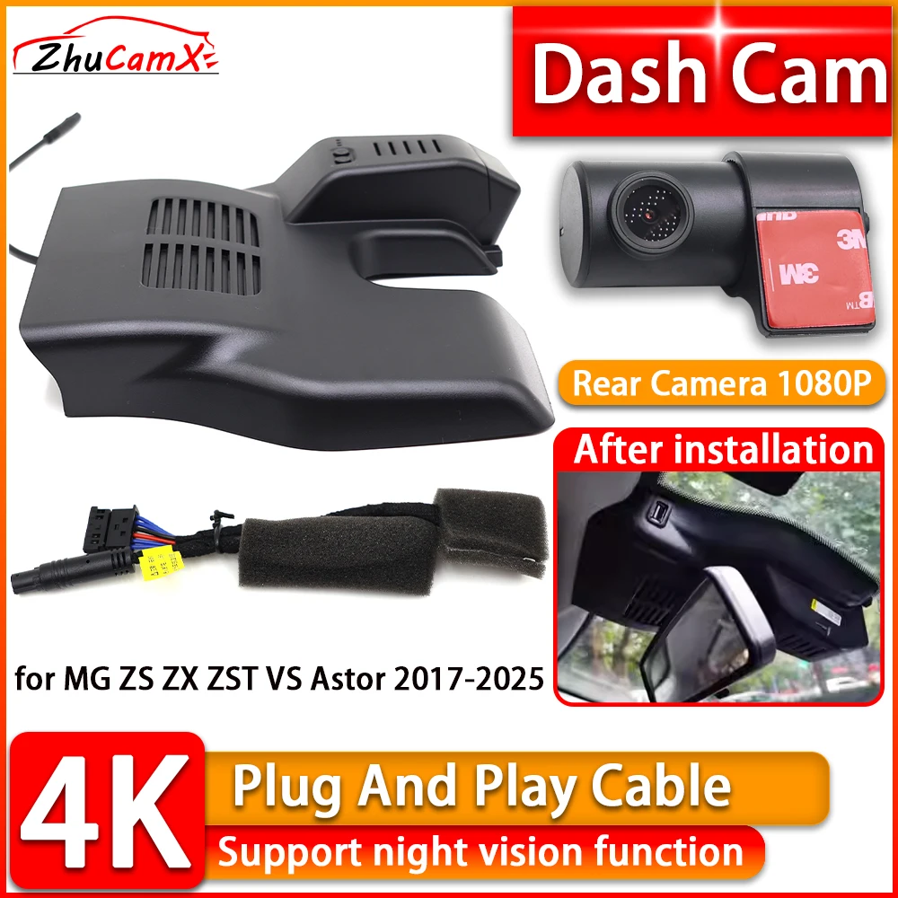 2160P Wiifi 4K Dash Cam for MG ZS ZX ZST VS Astor 2017-2025 DVR Front Rear Car Camera Plug and Play Video Recorder Night Vision
2160P Wiifi 4K Dash Cam for MG ZS ZX ZST VS Astor 2017-2025 DVR Front Rear Car Camera Plug and Play Video Recorder Night Vision