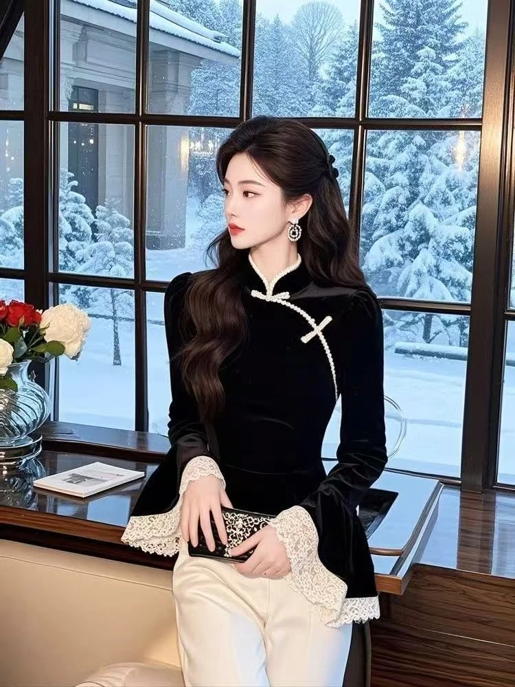 2026 Vintage Temperament Literature Art Qipao Top Chinese Traditional Improved Daily Elegant Top Classical Exquisite Lace Blouse
2026 Vintage Temperament Literature Art Qipao Top Chinese Traditional Improved Daily Elegant Top Classical Exquisite Lace Blouse
