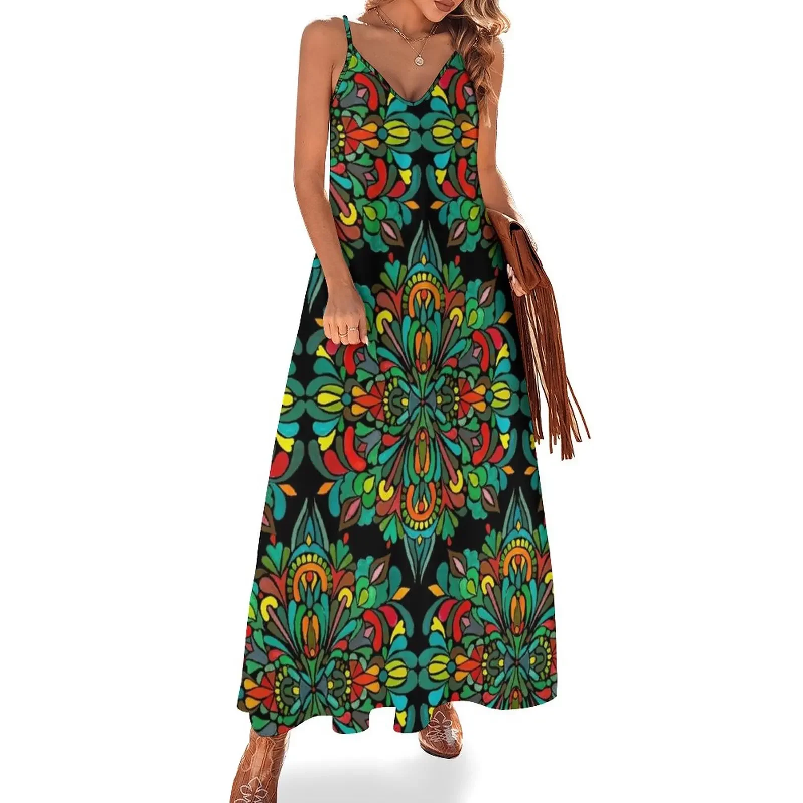 Green red orange pattern Sleeveless Dress women evening dress elegant women's dresses sale prom dresses 2025 Dress
Green red orange pattern Sleeveless Dress women evening dress elegant women's dresses sale prom dresses 2025 Dress