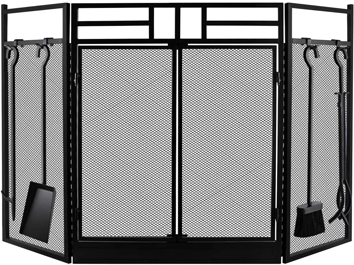 # l Fireplace Screen with Doors Large Flat Guard Fire Screens With Tools Outdoor Metal Decorative Mesh Solid Baby Safe
# l Fireplace Screen with Doors Large Flat Guard Fire Screens With Tools Outdoor Metal Decorative Mesh Solid Baby Safe