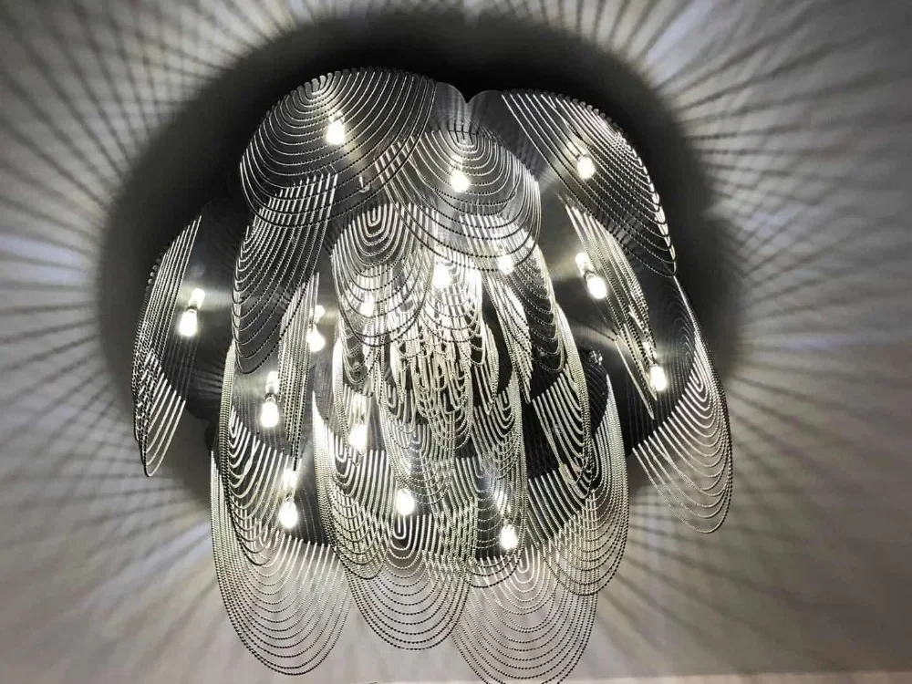 American Black Steel LED G9 Pendant Lights Living Room Silver Tassel Lamp Lustre Led Light Villa Foyer Lighting Fixtures
American Black Steel LED G9 Pendant Lights Living Room Silver Tassel Lamp Lustre Led Light Villa Foyer Lighting Fixtures