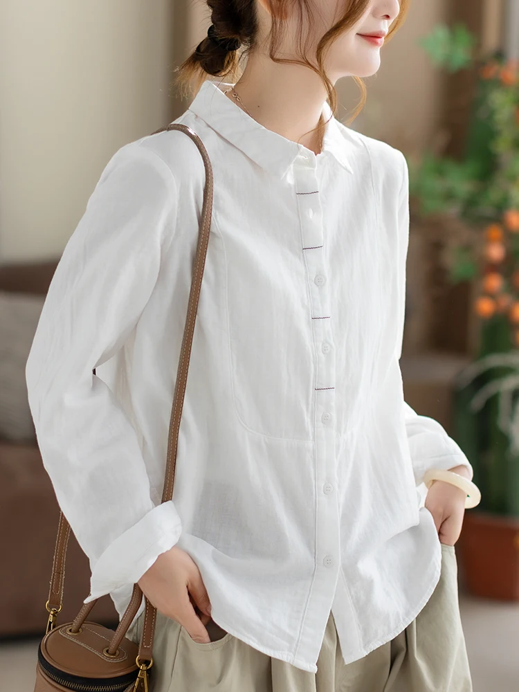 Новая женская свободная повседневная рубашка Cyu из 100% белого хлопка с отложным воротником и длинным рукавом, дышащая и комфортная
Новая женская свободная повседневная рубашка Cyu из 100% белого хлопка с отложным воротником и длинным рукавом, дышащая и комфортная