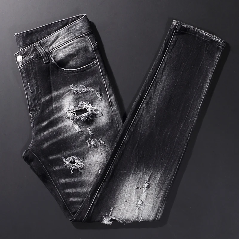 Designer Fashion New Black Grey Men's Jeans Scratch Painting Washed Water Nostalgic Stretch Slim Fit Jeans High Street Hip Hop B
Designer Fashion New Black Grey Men's Jeans Scratch Painting Washed Water Nostalgic Stretch Slim Fit Jeans High Street Hip Hop B