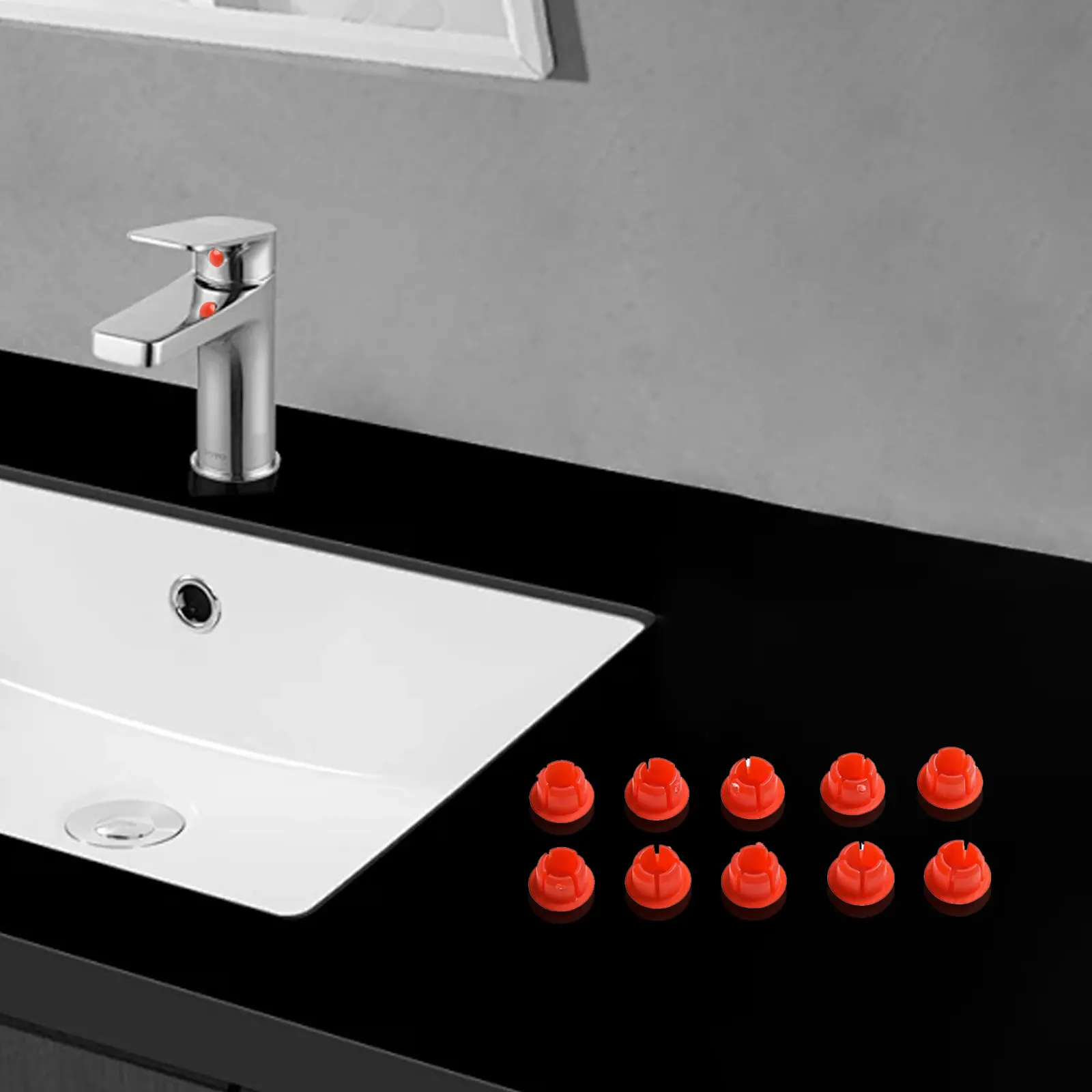 Faucet Handle Covers Bathroom Use Faucet Decoration Cover Hot Cold Water Stickers 9x6.8x6cm Dimensions Brand New
Faucet Handle Covers Bathroom Use Faucet Decoration Cover Hot Cold Water Stickers 9x6.8x6cm Dimensions Brand New