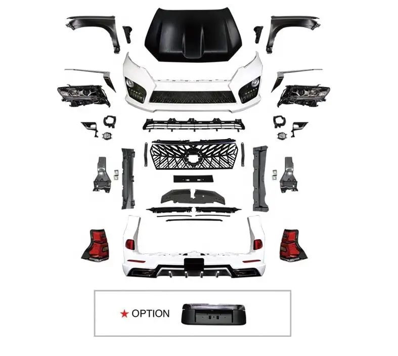 newestBody Parts Including Front Rear Bumper Grille Fender and Hood for Toyota Prado E Model 2010-2017 Upgrade to 2018 Body Kit
newestBody Parts Including Front Rear Bumper Grille Fender and Hood for Toyota Prado E Model 2010-2017 Upgrade to 2018 Body Kit