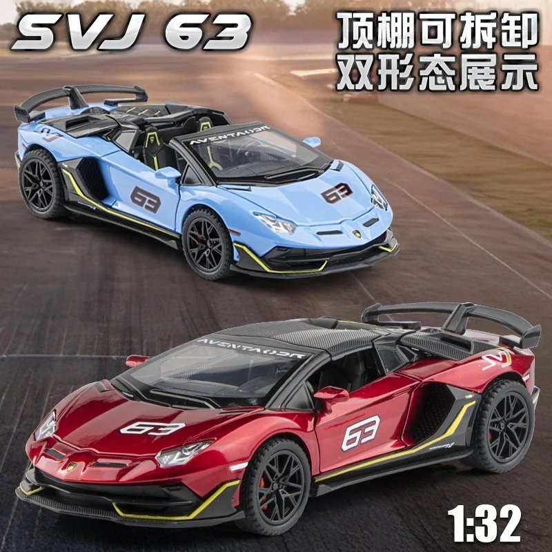 1:32 SVJ63 моделирование звука и света из сплава, трансформируемая модель спортивного автомобиля, детская игрушка-головоломка, подарочная коллекция с высокими деталями
1:32 SVJ63 моделирование звука и света из сплава, трансформируемая модель спортивного автомобиля, детская игрушка-головоломка, подарочная коллекция с высокими деталями