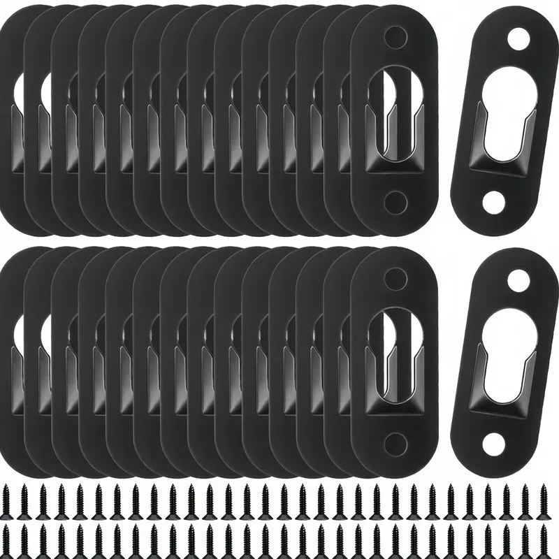 32 Hooks + 64 Screws Black Classic Picture Hanging Kit, Sturdy Wall Mount for Home Photo Frames & Art Decor
32 Hooks + 64 Screws Black Classic Picture Hanging Kit, Sturdy Wall Mount for Home Photo Frames & Art Decor