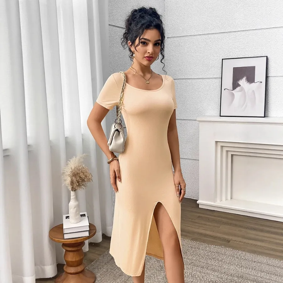 【New style】- retro collar dress women's summer new style slimming waist pure desire split hot girl bag hip middle long dress ch
【New style】- retro collar dress women's summer new style slimming waist pure desire split hot girl bag hip middle long dress ch