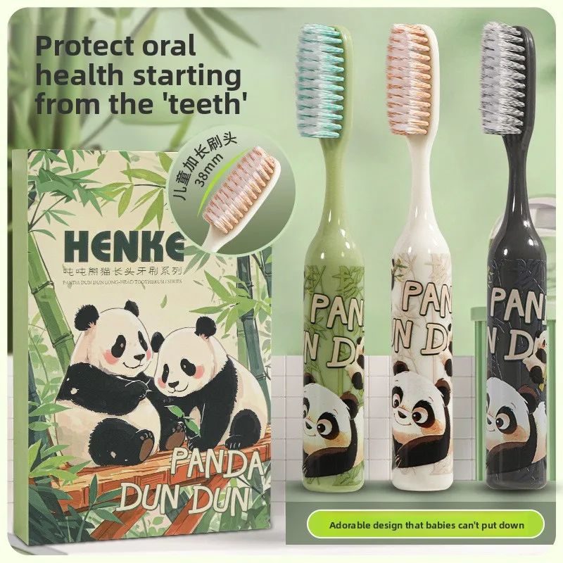 6-12 year old giant panda long head toothbrush, anti slip soft bristles teeth whitening and protecting gums, cleaning baby teeth
6-12 year old giant panda long head toothbrush, anti slip soft bristles teeth whitening and protecting gums, cleaning baby teeth