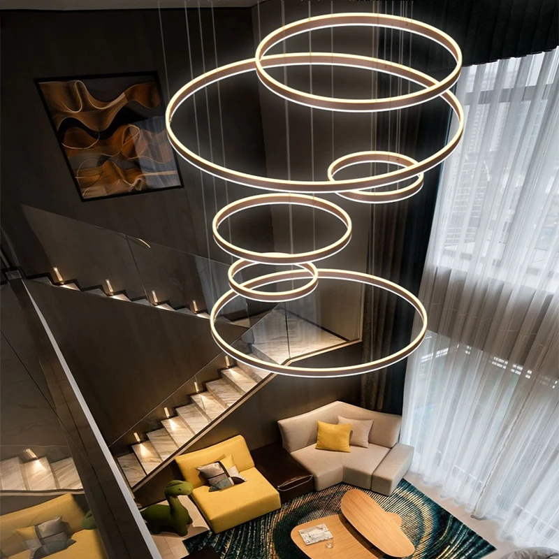 Restaurant Lustre Circle Modern Metal LED Pendant Lights Acrylic for Living Room Villa Lobby Chandeliers Home Decor Lamps Design
Restaurant Lustre Circle Modern Metal LED Pendant Lights Acrylic for Living Room Villa Lobby Chandeliers Home Decor Lamps Design