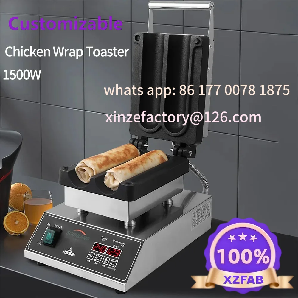 Customizable Digital 2PCS Mexico Chicken Rolls Maker 1500W Chicken Rolls Waffle Maker Non-Stick Chicken Wrap Toaster
Customizable Digital 2PCS Mexico Chicken Rolls Maker 1500W Chicken Rolls Waffle Maker Non-Stick Chicken Wrap Toaster