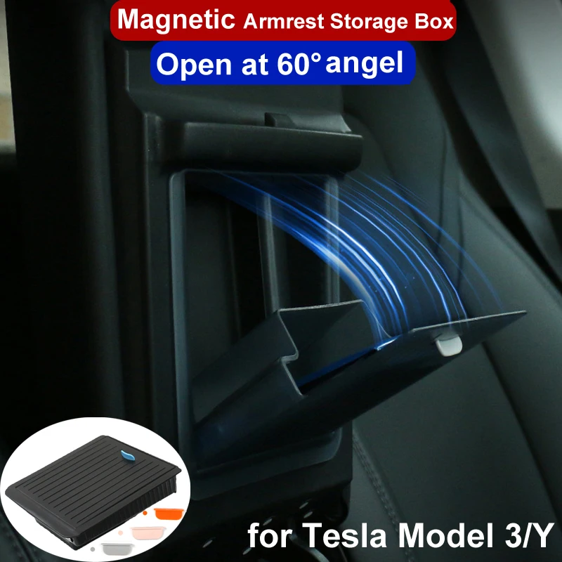 For Tesla Model Y 2023 Armrest Hidden Storage Box Model 3 Magnetic Central Control Organizer Card Container Interior Accessories
For Tesla Model Y 2023 Armrest Hidden Storage Box Model 3 Magnetic Central Control Organizer Card Container Interior Accessories