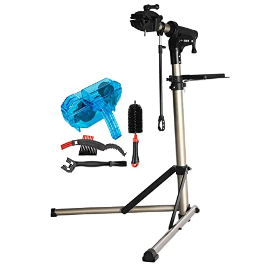 Bike Repair Stand for Shop and Home Use Aluminum Alloy, Black Heavy-Duty, Adjustable, Foldable Bicycle Maintenance Rack for Mou
Bike Repair Stand for Shop and Home Use Aluminum Alloy, Black Heavy-Duty, Adjustable, Foldable Bicycle Maintenance Rack for Mou