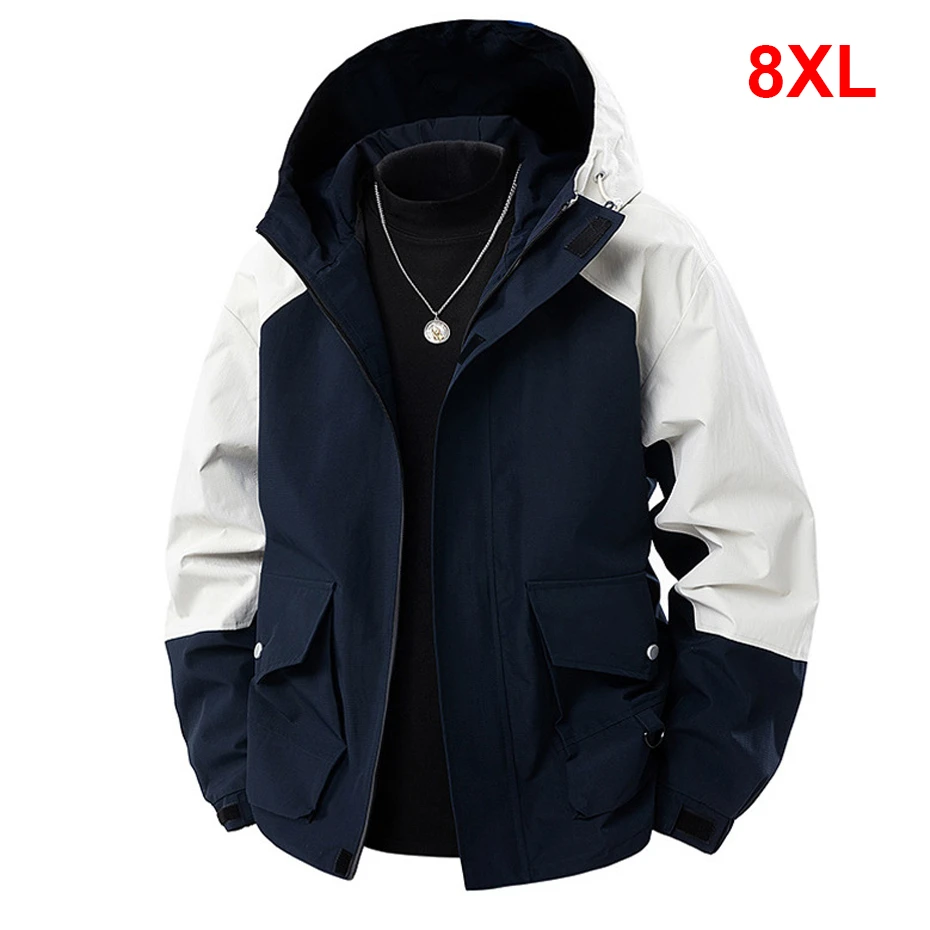 Лоскутная куртка для мужчин 8XL, куртка-карго больших размеров, весенне-осеннее пальто с капюшоном, модная повседневная верхняя одежда для лагеря, большой размер 8XL
Лоскутная куртка для мужчин 8XL, куртка-карго больших размеров, весенне-осеннее пальто с капюшоном, модная повседневная верхняя одежда для лагеря, большой размер 8XL