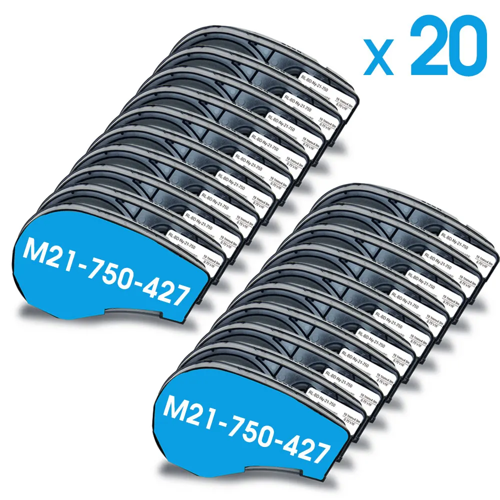20PK Compatible for Brady M21-750-427 Label Tape 19.1mm Self-Laminating Vinyl Printer Ribbon for BRADY BMP21 PLUS Label Maker
20PK Compatible for Brady M21-750-427 Label Tape 19.1mm Self-Laminating Vinyl Printer Ribbon for BRADY BMP21 PLUS Label Maker
