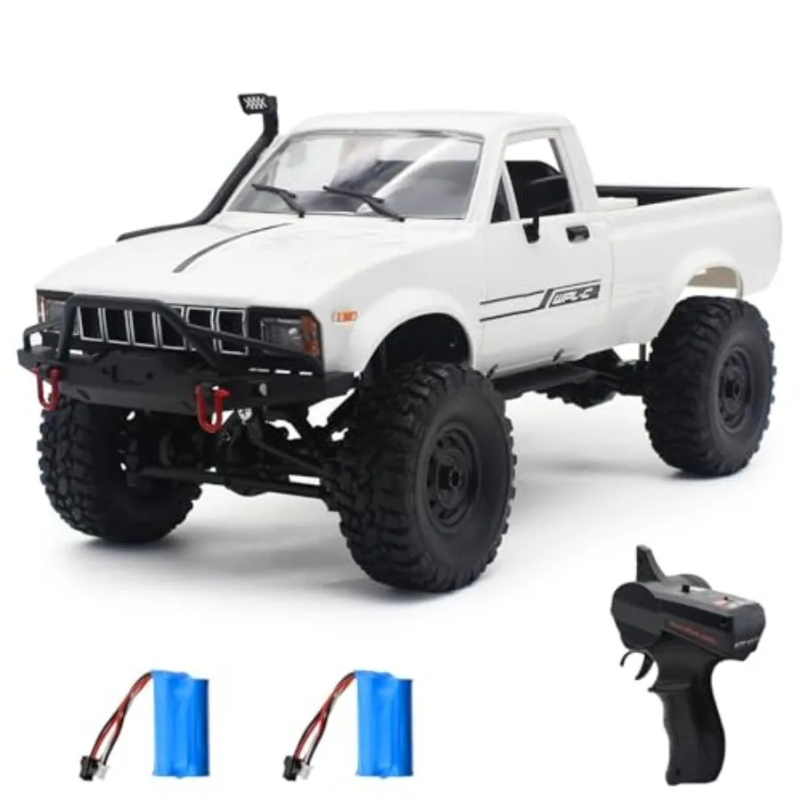 RC Crawler 1/16 Scale 4WD Offroad Rock Crawler Climbing Vehicle with Throttle Steering Control 2.4Ghz Remote Control Pickup Tru
RC Crawler 1/16 Scale 4WD Offroad Rock Crawler Climbing Vehicle with Throttle Steering Control 2.4Ghz Remote Control Pickup Tru