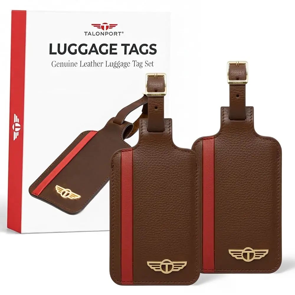 Free ShippingGenuine Leather Luggage Tag with Privacy Flap Set for Men Women Travel Easy with Suitcase Tags Identifiers (Brown,
Free ShippingGenuine Leather Luggage Tag with Privacy Flap Set for Men Women Travel Easy with Suitcase Tags Identifiers (Brown,