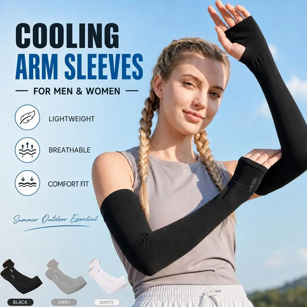 2 pairs of women's ice silky fiber fabric arm sleeves cooling arm covers for running, fishing, and cycling
2 pairs of women's ice silky fiber fabric arm sleeves cooling arm covers for running, fishing, and cycling