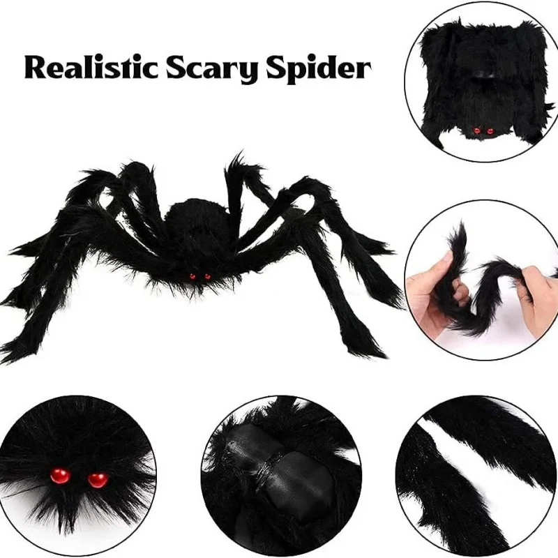 Halloween Big Plush Spider Horror Halloween Decoration Party Props Outdoor Giant Spider Decor 30/75/150cm Black Spider Plush Toy
Halloween Big Plush Spider Horror Halloween Decoration Party Props Outdoor Giant Spider Decor 30/75/150cm Black Spider Plush Toy