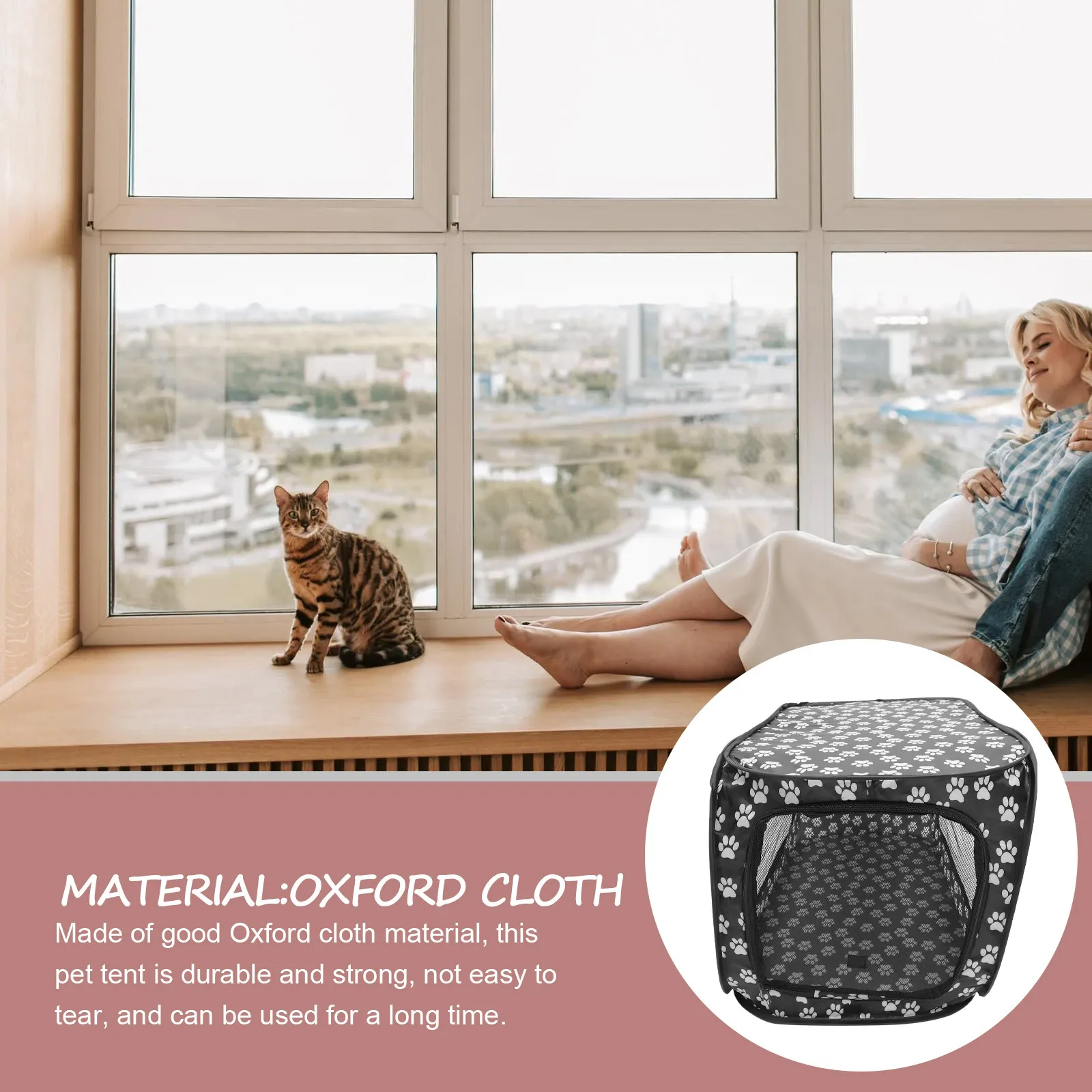 Strong Oxford Cloth Pet Tent Foldable Design for Cats Small Dogs Multi-Purpose Playpen Outdoor Indoor Easy Storage
Strong Oxford Cloth Pet Tent Foldable Design for Cats Small Dogs Multi-Purpose Playpen Outdoor Indoor Easy Storage