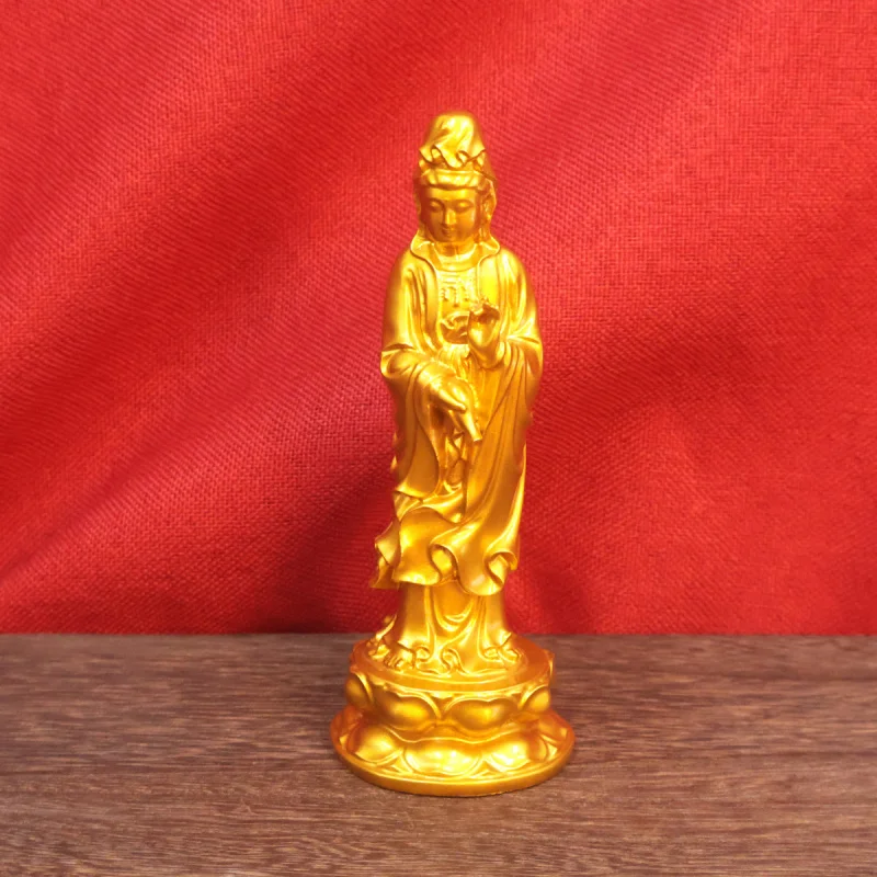 Brass Avalokitesvara Guanyin Bodhisattva Ornaments Guanyin on the Lotus Throne Home Crafts Copper Ware Wholesale
Brass Avalokitesvara Guanyin Bodhisattva Ornaments Guanyin on the Lotus Throne Home Crafts Copper Ware Wholesale