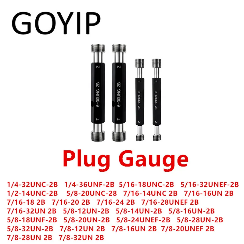 1/4-32 5/16-18 1/2-14 5/8-20 7/16-16 5/8-32 7/8-32 UN UNC UNF UNEF 2B American Standard Plug Gauge Go No-Go Gauge Gage
1/4-32 5/16-18 1/2-14 5/8-20 7/16-16 5/8-32 7/8-32 UN UNC UNF UNEF 2B American Standard Plug Gauge Go No-Go Gauge Gage