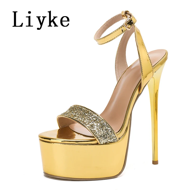 Liyke пикантные вечерние туфли для стриптиза на высоком каблуке 16 см, летние модные женские сандалии на платформе с открытым носком и пряжкой на ремешке
Liyke пикантные вечерние туфли для стриптиза на высоком каблуке 16 см, летние модные женские сандалии на платформе с открытым носком и пряжкой на ремешке