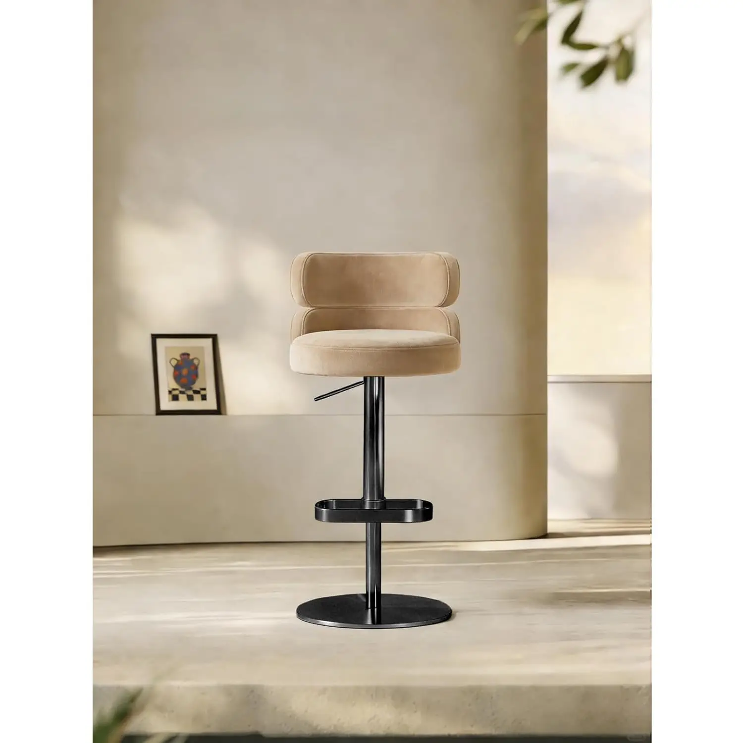 Airlift Adjustable Swivel Counter Height Bar Stool Velvet Padded Back Metal Base Kitchen Dining Cafe Gold Khaki,Customized
Airlift Adjustable Swivel Counter Height Bar Stool Velvet Padded Back Metal Base Kitchen Dining Cafe Gold Khaki,Customized