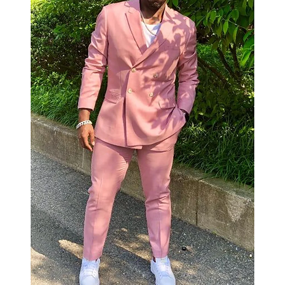 Double Breasted Peak Lapel Men's Suits Jacket Pants Daily Party Business Casual Office Male Formal Suit Set
Double Breasted Peak Lapel Men's Suits Jacket Pants Daily Party Business Casual Office Male Formal Suit Set