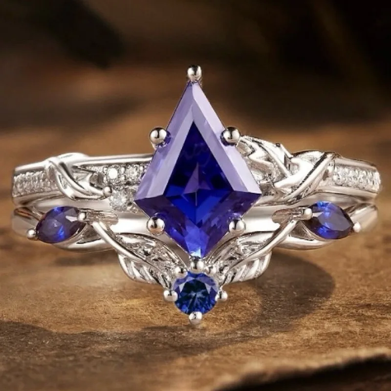 Dazzling Women Rings Silver Color Oval Blue Stone Flower Rings Party Accessories Gift
Dazzling Women Rings Silver Color Oval Blue Stone Flower Rings Party Accessories Gift