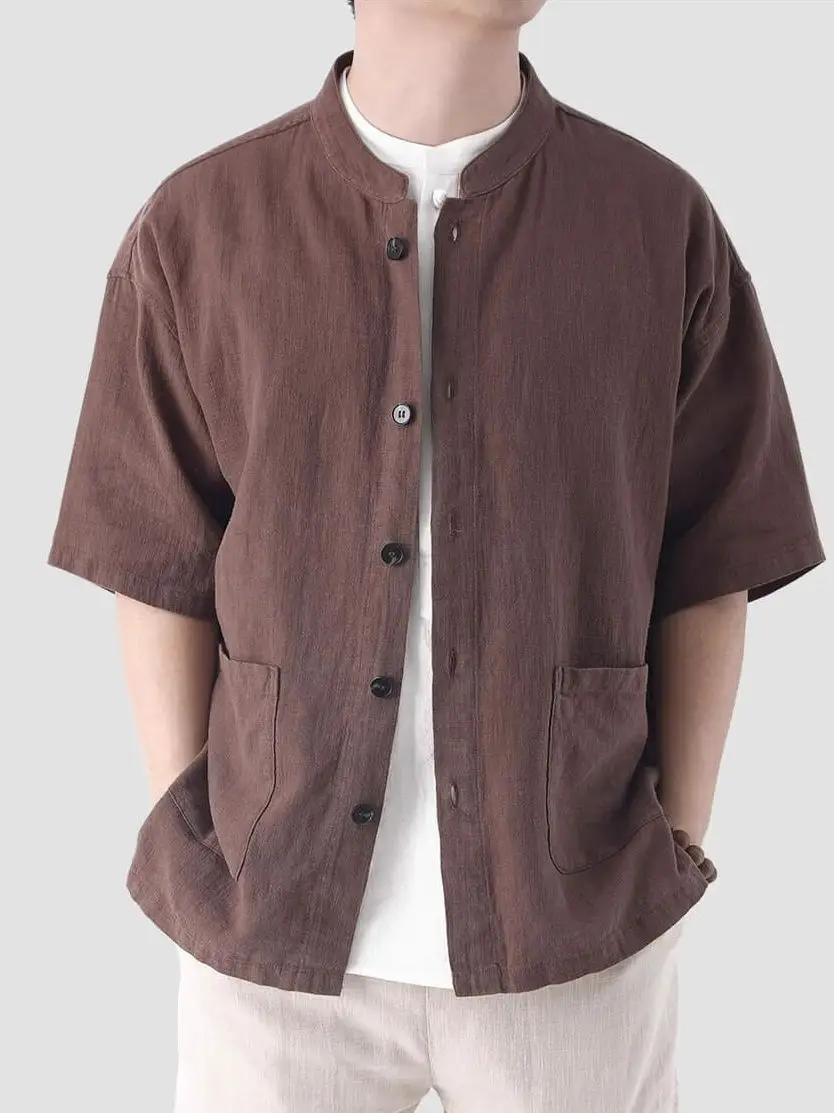 New Chinese Sle Loose Fit Casual irt Men's Summer New Breathable ort Sve Stand Collar f Sve Comfortable Casual...
New Chinese Sle Loose Fit Casual irt Men's Summer New Breathable ort Sve Stand Collar f Sve Comfortable Casual...