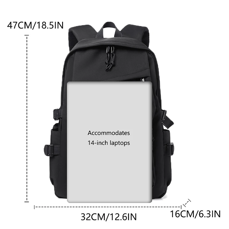 One 15 Inch Polyester Waterproof Solid Color Simple Men's Backpack Fashion Couple Student Computer Backpack
One 15 Inch Polyester Waterproof Solid Color Simple Men's Backpack Fashion Couple Student Computer Backpack