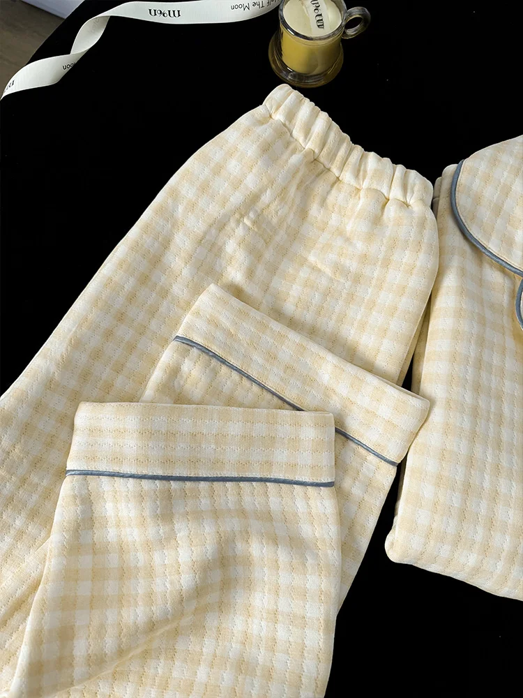 Thiened Air Cotton Spwear, женская зимняя теплая домашняя одежда, верхняя одежда, длинный све, клетчатый милый милый комплект домашней одежды
Thiened Air Cotton Spwear, женская зимняя теплая домашняя одежда, верхняя одежда, длинный све, клетчатый милый милый комплект домашней одежды