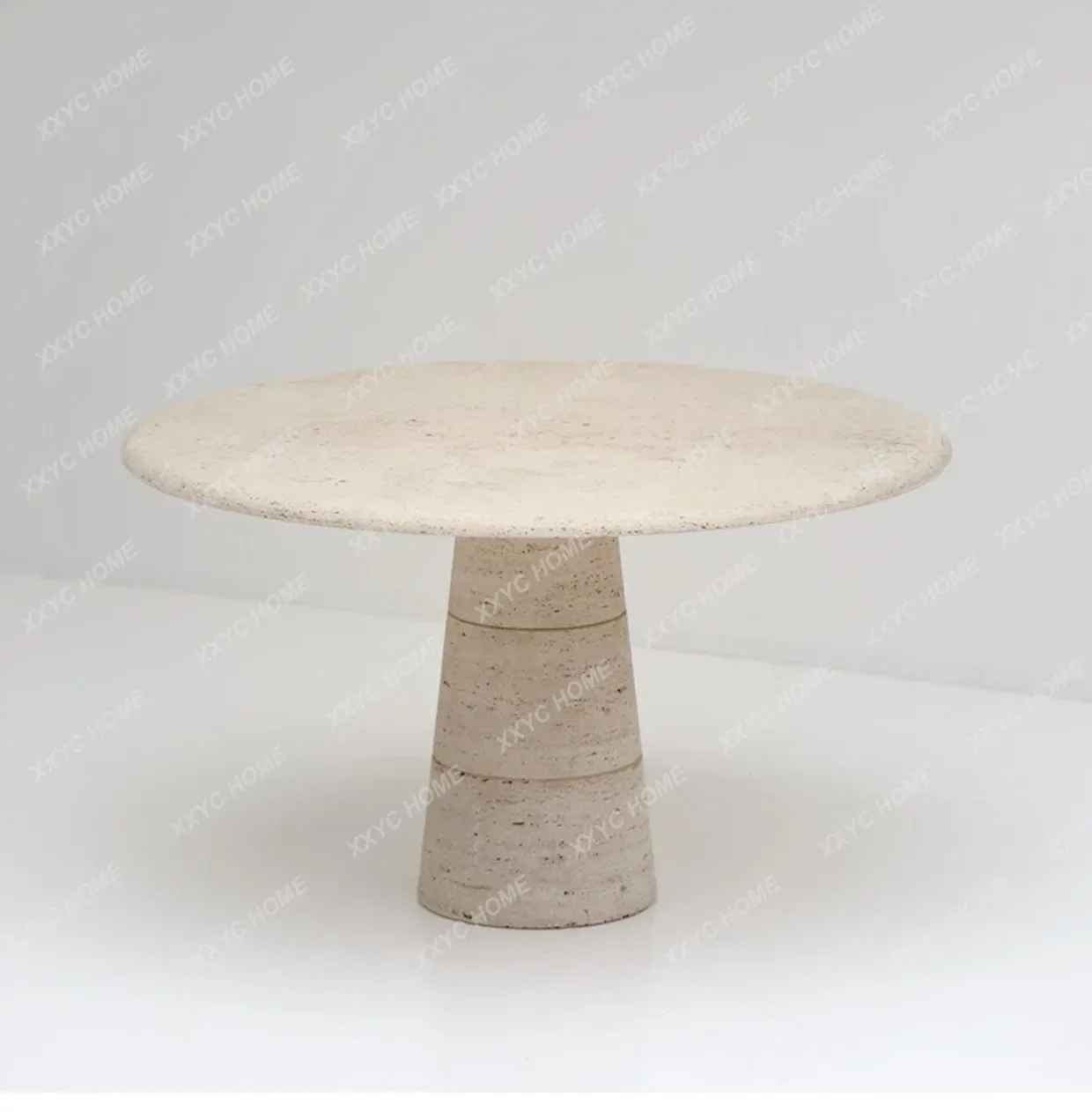 A Nordic natural travertine dining table round light luxury modern wabi style marble living room home round table
A Nordic natural travertine dining table round light luxury modern wabi style marble living room home round table