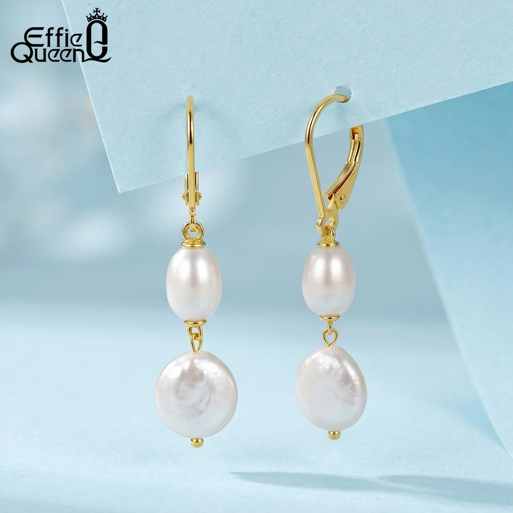 EFFIE QUEEN Fashion 925 Sterling Silver Elegant Pearl Dangle Earring Freshwater Pearl Pendant Hook Earring Fine Jewelry GPE138
EFFIE QUEEN Fashion 925 Sterling Silver Elegant Pearl Dangle Earring Freshwater Pearl Pendant Hook Earring Fine Jewelry GPE138