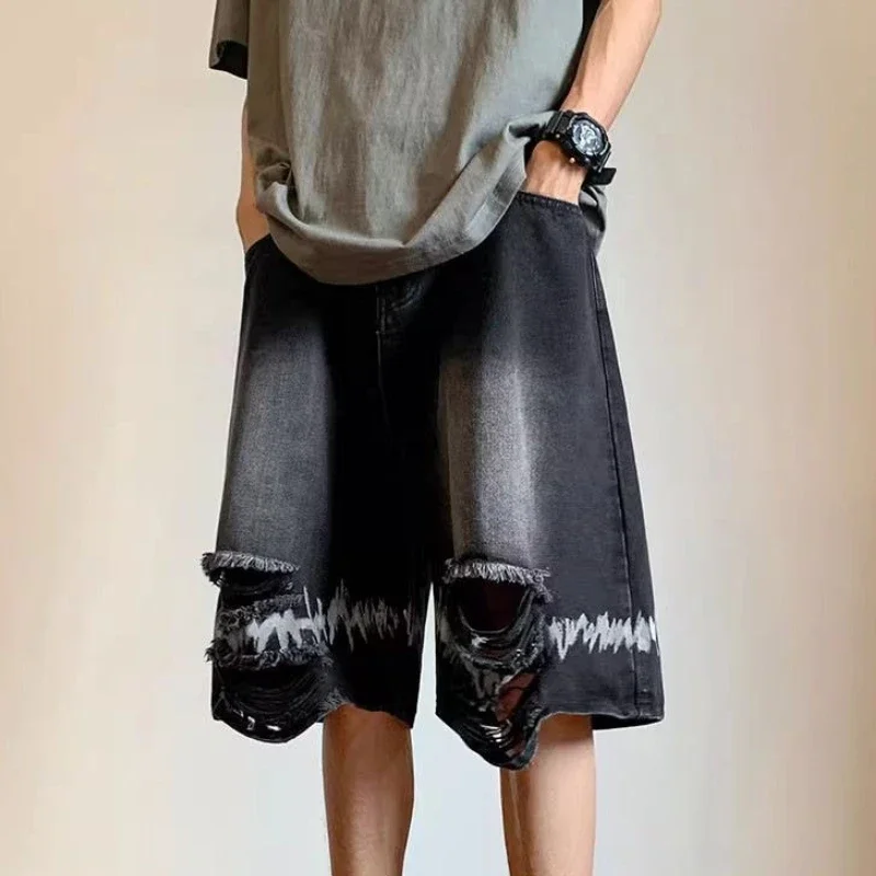 Man Denim Shorts Ripped Bermuda Straight Half Long Short Jeans Pants for Men with Pockets Rude Original Stretchable Wih Zipper
Man Denim Shorts Ripped Bermuda Straight Half Long Short Jeans Pants for Men with Pockets Rude Original Stretchable Wih Zipper