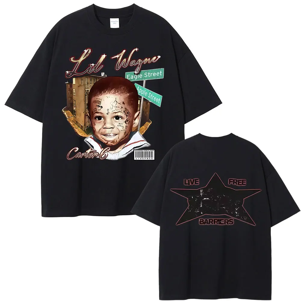 Rapper Lil Wayne Tha Carter VI Tour 2025 T Shirt Men Women Hip Hop Fashion Oversized T-shirt Male Casual Cotton Vintage T-shirts
Rapper Lil Wayne Tha Carter VI Tour 2025 T Shirt Men Women Hip Hop Fashion Oversized T-shirt Male Casual Cotton Vintage T-shirts